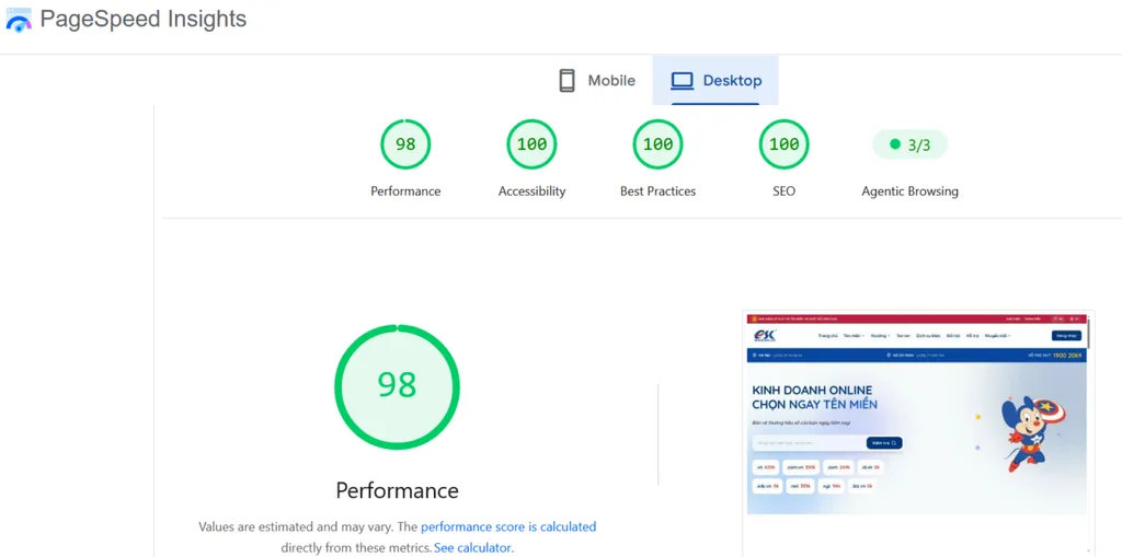 Tối ưu tốc độ website chuẩn Google