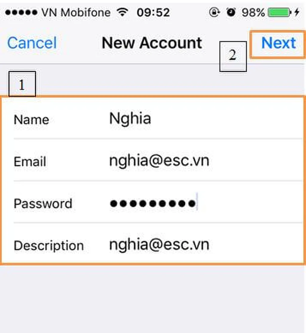 Nhập thông tin cơ bản