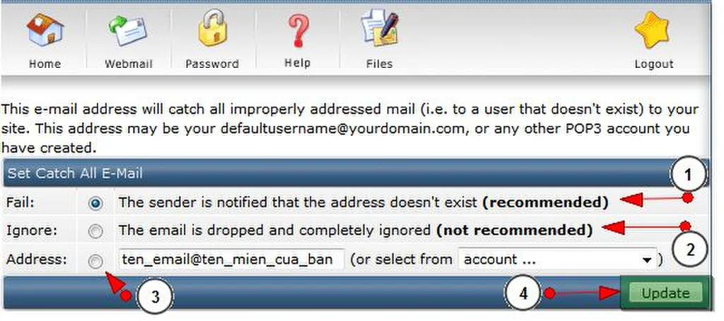 Cấu hình chế độ Catch-All Email trên DirectAdmin