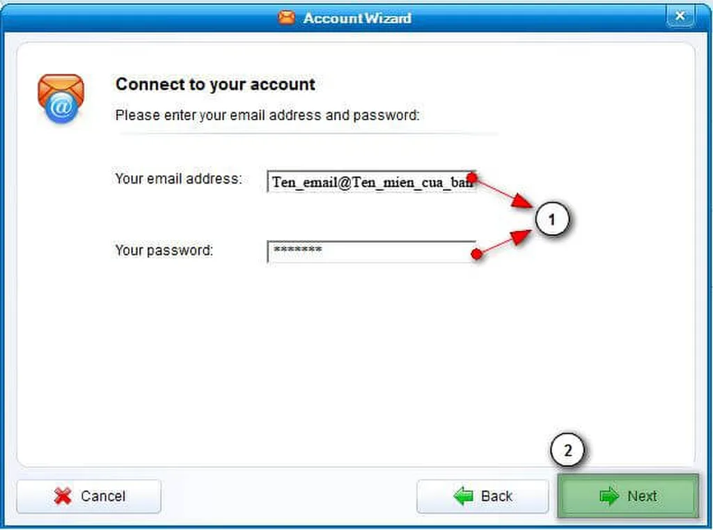 Nhập Email và Mật khẩu