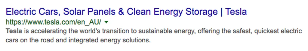 meta description tesla