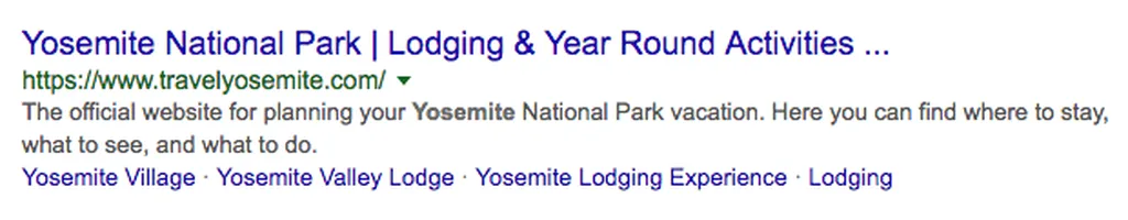 meta description travel yosemite
