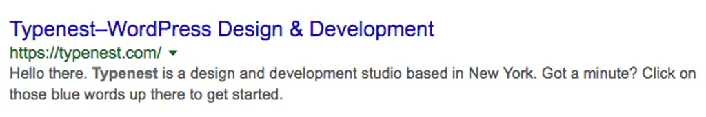 meta description typenest