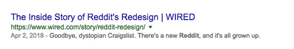 meta description wired