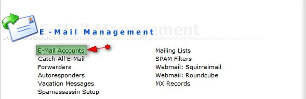 Chọn mục Email Accounts