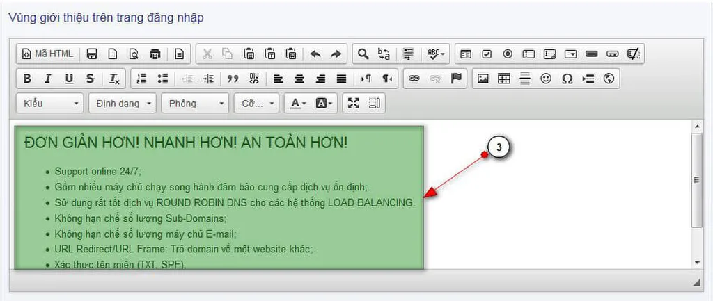 Giao diện nhập thông tin trang DNS riêng - Phần 2
